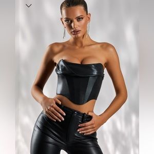 New faux leather oh Polly crop top